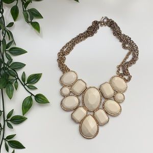 Creamy white and gold necklace